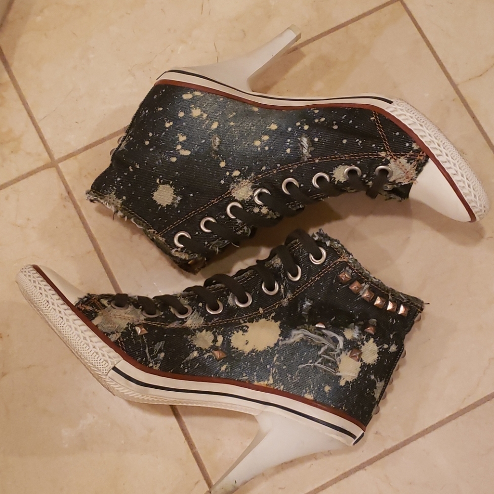 Ash Denim Sneakers Heels